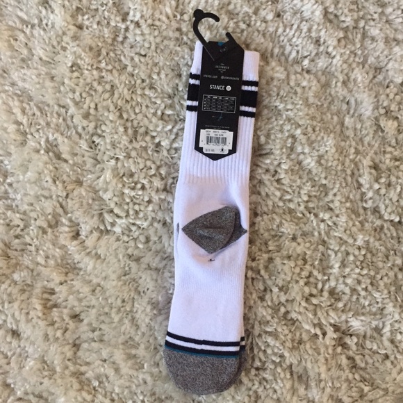 Stance Uncommon Solids White Crew Socks L 556 - Picture 3 of 5